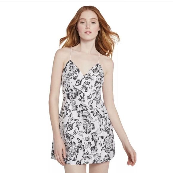 Alice + Olivia Tayla Metallic Mini Dress - Picture 2 of 7